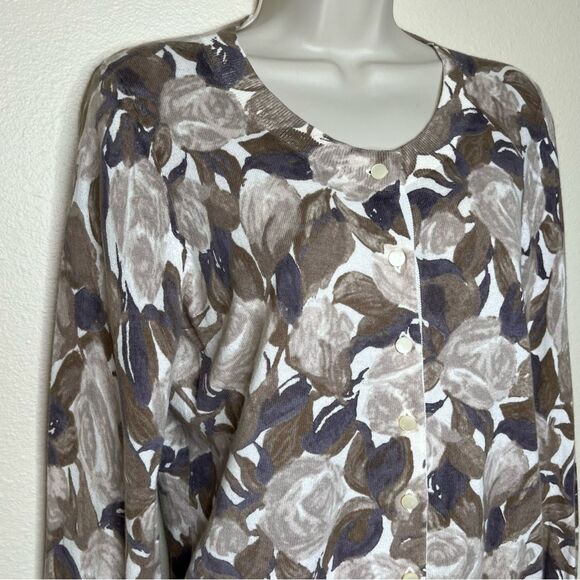 Banana Republic Mad Men Rose Button Up Cardigan Oxide Grey Neutrals Women Medium - Picture 3 of 13